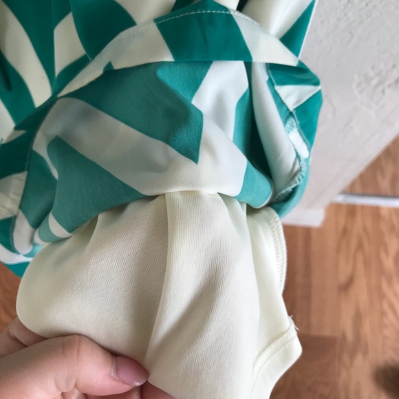 Teal & Cream Chevron Dress - Picture 5 of 7